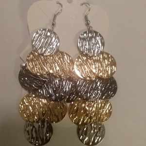 Gold /silver circle earrings